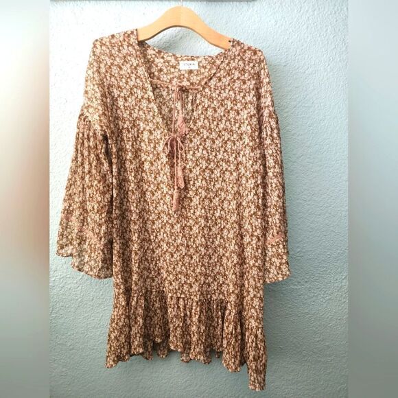 Storia Dresses & Skirts - Storia dress floral bohemian babydoll coastal dress